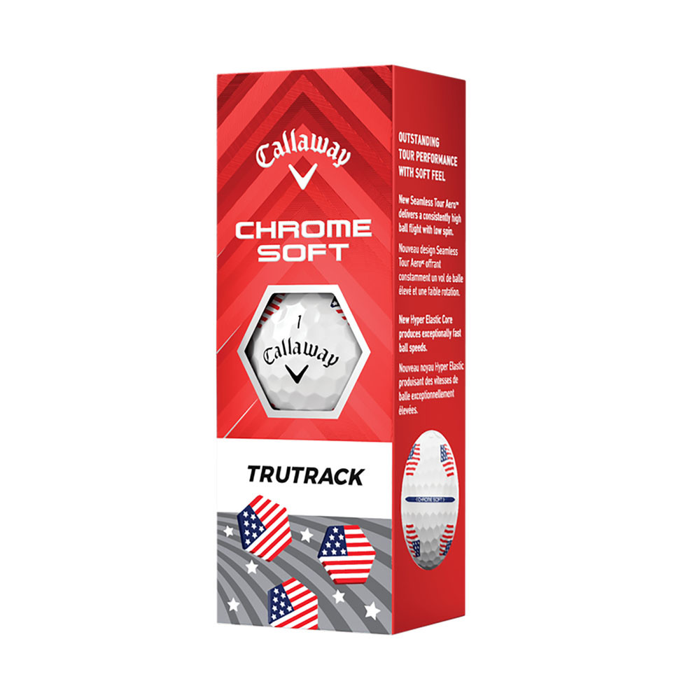 Callaway Chrome Soft TruTrack USA White Golf Balls - Prior